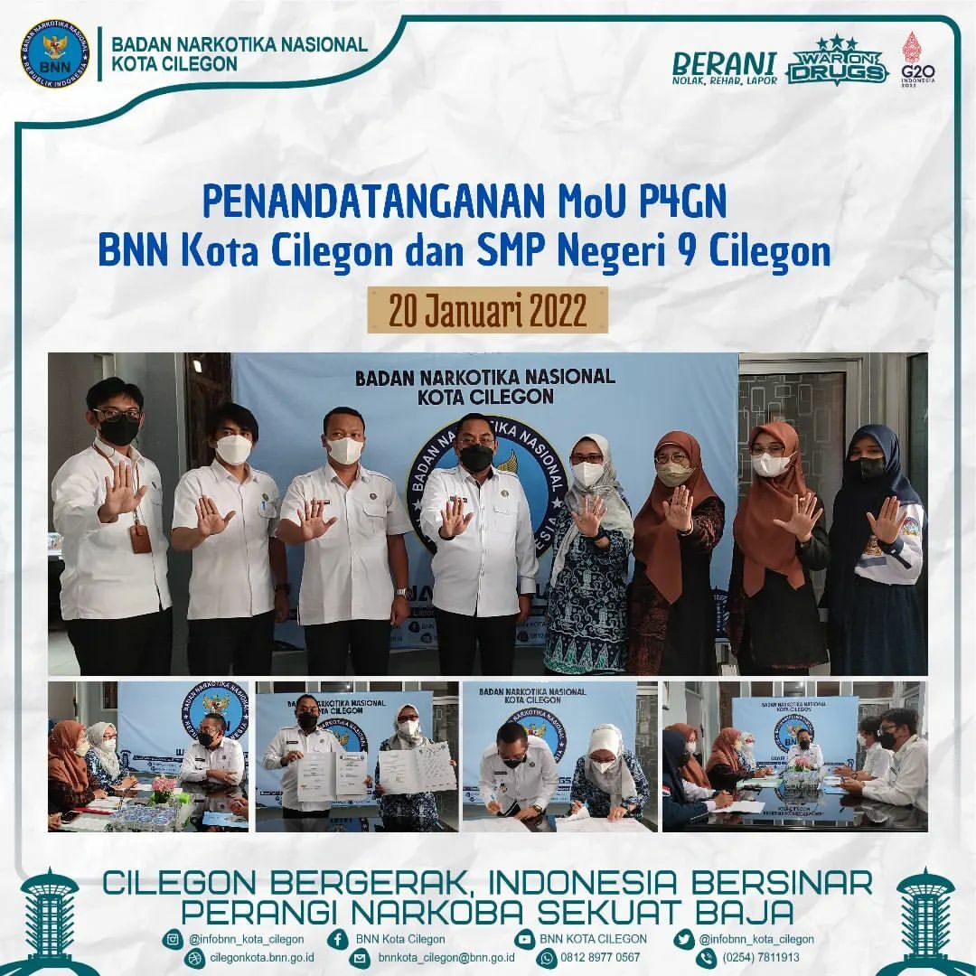 Penandatanganan MoU P4GN dengan SMPN 9 Cilegon Penandatangan MoU Dengan SMPN 9 Cilegon