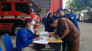 BNN Kota Cilegon Lakukan Test Urine Di DAMKAR Kota Cilegon BNN Kota Cilegon Lakukan Test Urine Di DAMKAR Kota Cilegon